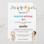 Funny Diaper Bash Einladungen (Vorne/Hinten)