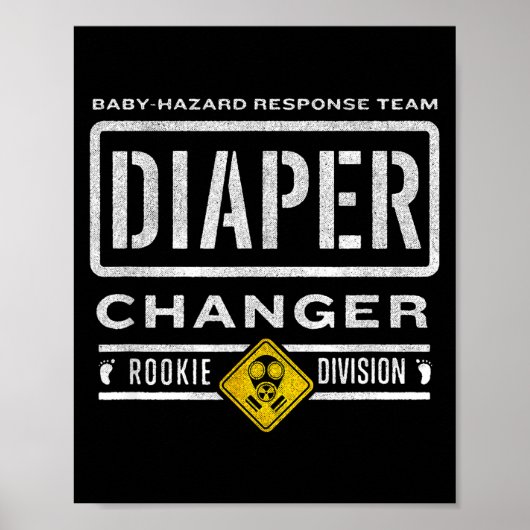 Funny Diaper Changer Duty - Expecting Baby New Dad Poster (Vorne)