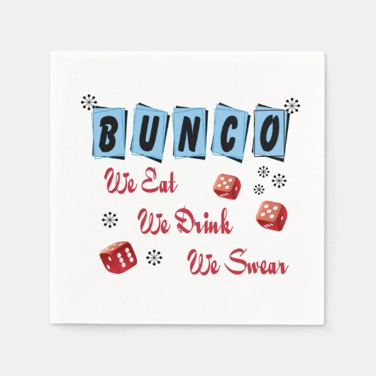 Funny Dice Bunco Serviette (Vorderseite)