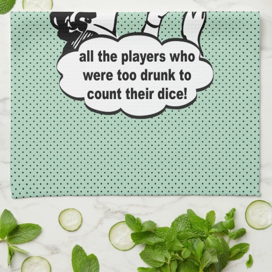 Funny Dice - Ich möchte mich bedanken Küchentuch (Gefaltet)