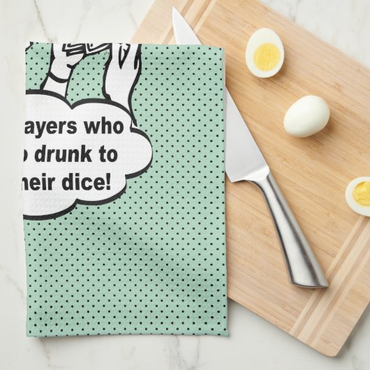 Funny Dice - Ich möchte mich bedanken Küchentuch (Viertel Falte)