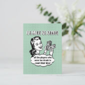 Funny Dice - Ich möchte mich bedanken Postkarte (Stehend Vorderseite)