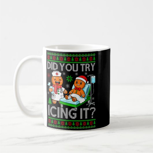 Funny Did You Try Icing It Christmas Gingerbread X Kaffeetasse (Links)