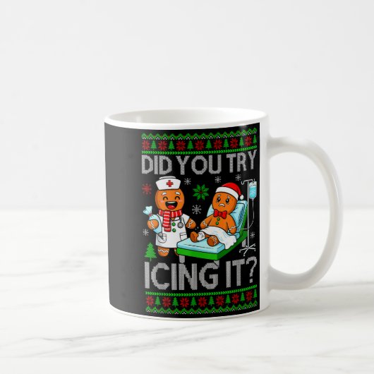 Funny Did You Try Icing It Christmas Gingerbread X Kaffeetasse (Rechts)