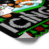 Funny Did You Try Icing It Christmas Gingerbread X Poster (Ecke)