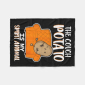 Funny die Couch Potato ist mein Geist Tierleuchte Fleecedecke (Vorderseite (Horizontal))