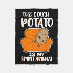 Funny die Couch Potato ist mein Geist Tierleuchte Fleecedecke