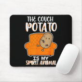 Funny die Couch Potato ist mein Geist Tierleuchte  Mousepad (Mit Mouse)