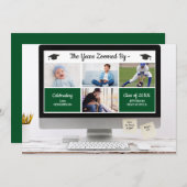 Funny die Jahre von Abschluss Fotos Party verzoomt Einladung (Vorne/Hinten)