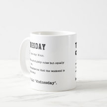 Funny Dienstag Wörterbuch Tasse - Kaffeepapiere