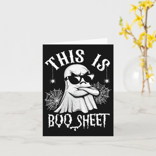 Funny dies ist Boo Sheet Ghost Lazy Halloween Men Karte (Gelbe Blume)