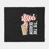 Funny Dies ist die Jahreszeit Design Weihnachtsbau Fleecedecke (Vorderseite (Horizontal))