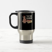 Funny Dies ist die Jahreszeit Design Weihnachtsbau Reisebecher (Links)