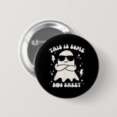 Funny Dies ist ein Boo-Sheet Ghost Halloween Retro Button (Vorne & Hinten)