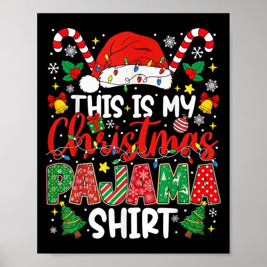 Funny Dies ist mein Weihnachts-Pajama-Shirt Pjs Xm Poster (Vorne)