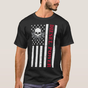Funny Diesel Mechanical Motorrad American Diesel P T-Shirt