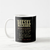 Funny Diesel Mechanik für Männer Größere Werkzeuge Kaffeetasse (Links)