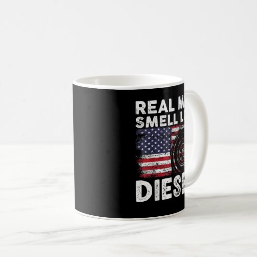 Funny Diesel Mechanik Geschenk, echte Männer riech Kaffeetasse (VorderseiteRechts)