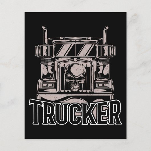Funny Diesel Trucker Big Rig Semi Flyer (Hinten)