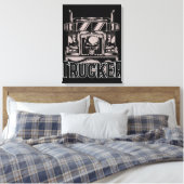 Funny Diesel Trucker Big Rig Semi Leinwanddruck (Insitu (Schlafzimmer))