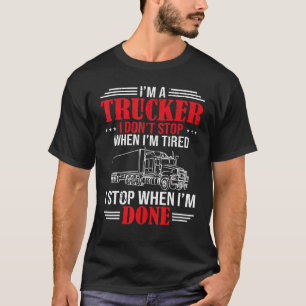 Funny Diesel Trucker Big Rig Semi Trailer Truck Dr T-Shirt