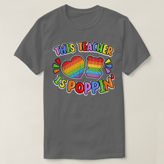 Funny dieser Lehrer ist Poppin Cool Fidget Form Po T-Shirt (Design vorne)