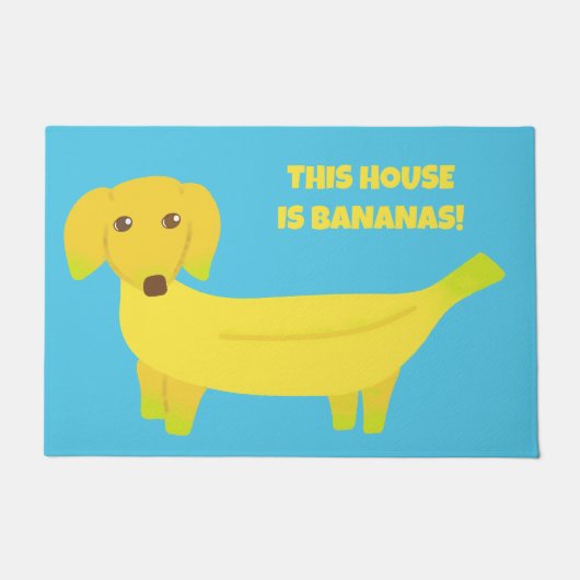 Funny Dieses Haus ist Bananen-Hund Fußmatte (Vorderseite)
