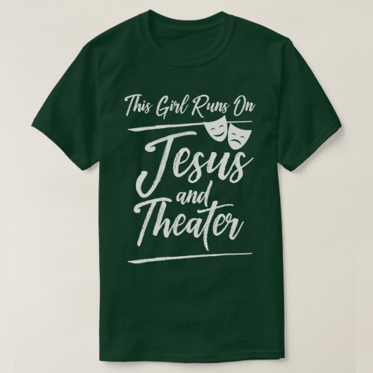 Funny dieses Mädchen läuft auf Jesus Theater T-Shirt (Design vorne)