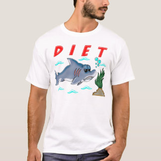 Funny Diet Cartoon Hai Spaß Sarkastisches Design T-Shirt