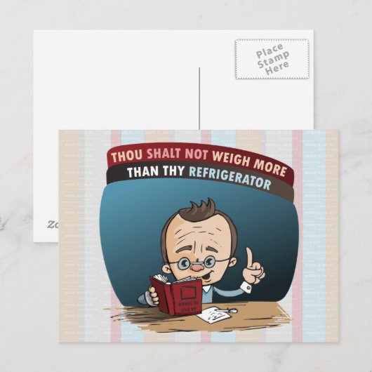 Funny Diet Losing Gewicht Postkarte (Vorne/Hinten)