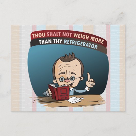 Funny Diet Losing Gewicht Postkarte (Vorderseite)