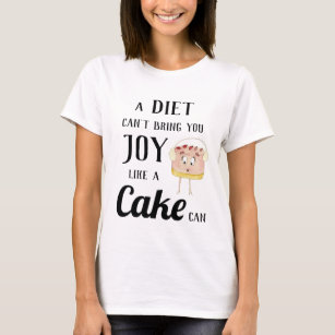 Funny Diet Vs Strawberry Cheesecake Slogan Spaß T-Shirt