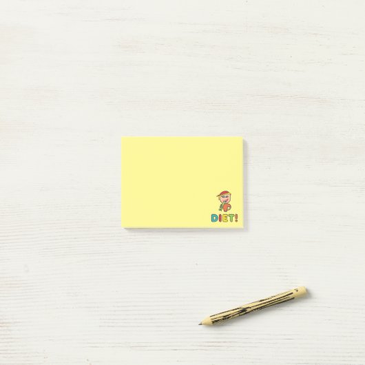 Funny Dieting Diet! Post-it Klebezettel (Auf Schreibtisch)