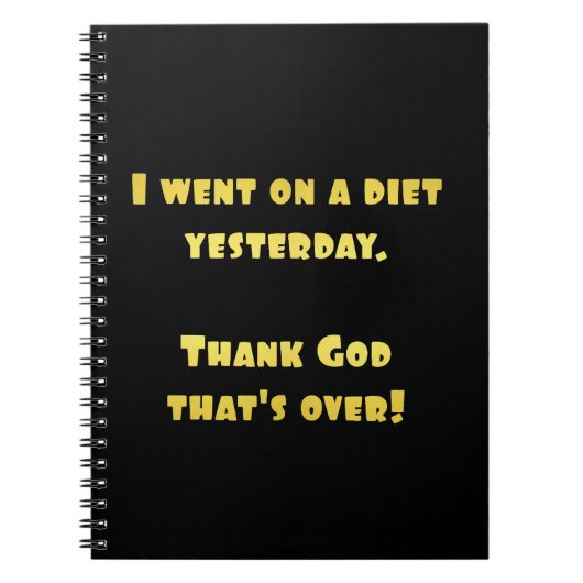 Funny Dieting Joke Notizblock (Vorderseite)
