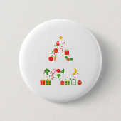Funny Dietitian Christmas Tree Lights Womens Mens  Button (Vorderseite)