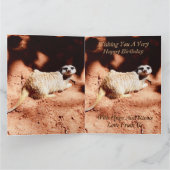 Funny Digging Meerkat Jumbo Birthday Card, Karte (Innenseite)