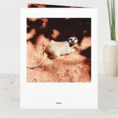 Funny Digging Meerkat Jumbo Birthday Card, Karte (Rückseite)