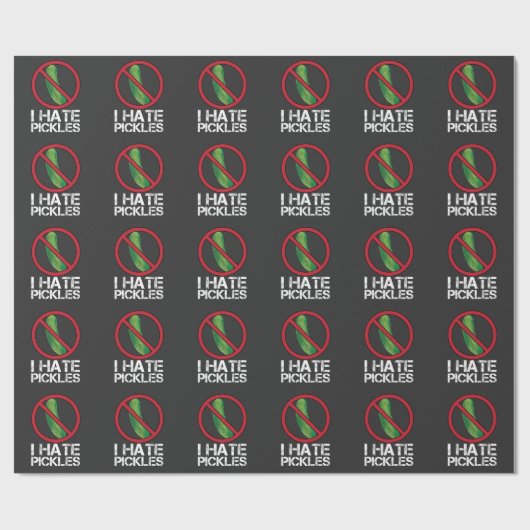 Funny Dill Cucumber Hater Spaß I Hate Pickles Geschenkpapier (Flach)