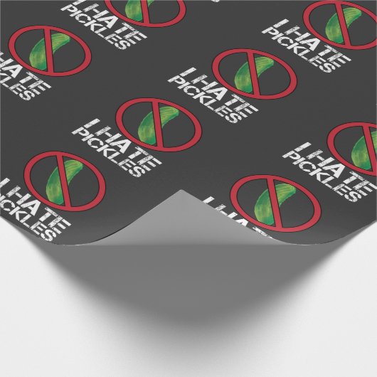 Funny Dill Cucumber Hater Spaß I Hate Pickles Geschenkpapier (Ecke)