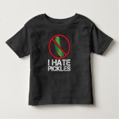Funny Dill Cucumber Hater Spaß I Hate Pickles Kleinkind T-shirt (Vorderseite)