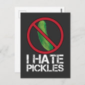 Funny Dill Cucumber Hater Spaß I Hate Pickles Postkarte (Vorne/Hinten)