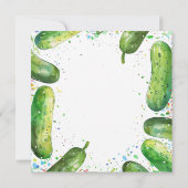 Funny Dill Pickle Pun Birthday Einladung (Rückseite)