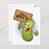 Funny Dill Pickle Pun Postkarte (Vorne/Hinten)
