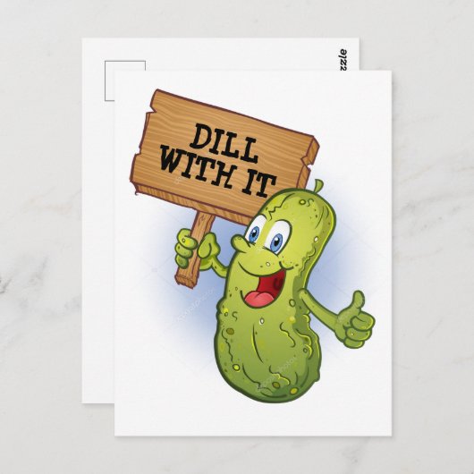 Funny Dill Pickle Pun Postkarte (Vorne/Hinten)
