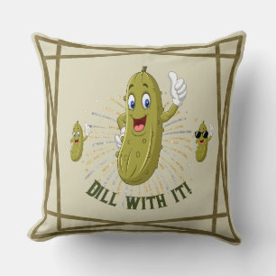 Funny Dill Pickle Zweiseitiges Kissen