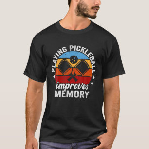 Funny Dink Player Playing Pickleball Improves Memo T-Shirt