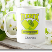 Funny Dink verantwortungsbewusst Pickleball Kaffeetasse