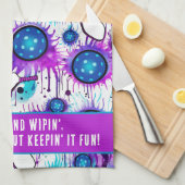 Funny Dinkin' and Wipin', Pickleball Splash Geschirrtuch (Viertel Falte)