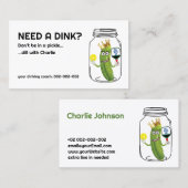 😍 🤩 🥒 Funny Dinking Coach Pickleball Visitenkarte (Vorne/Hinten)