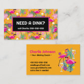 Funny Dinking Coach Pickleball Visitenkarte (Vorne/Hinten)